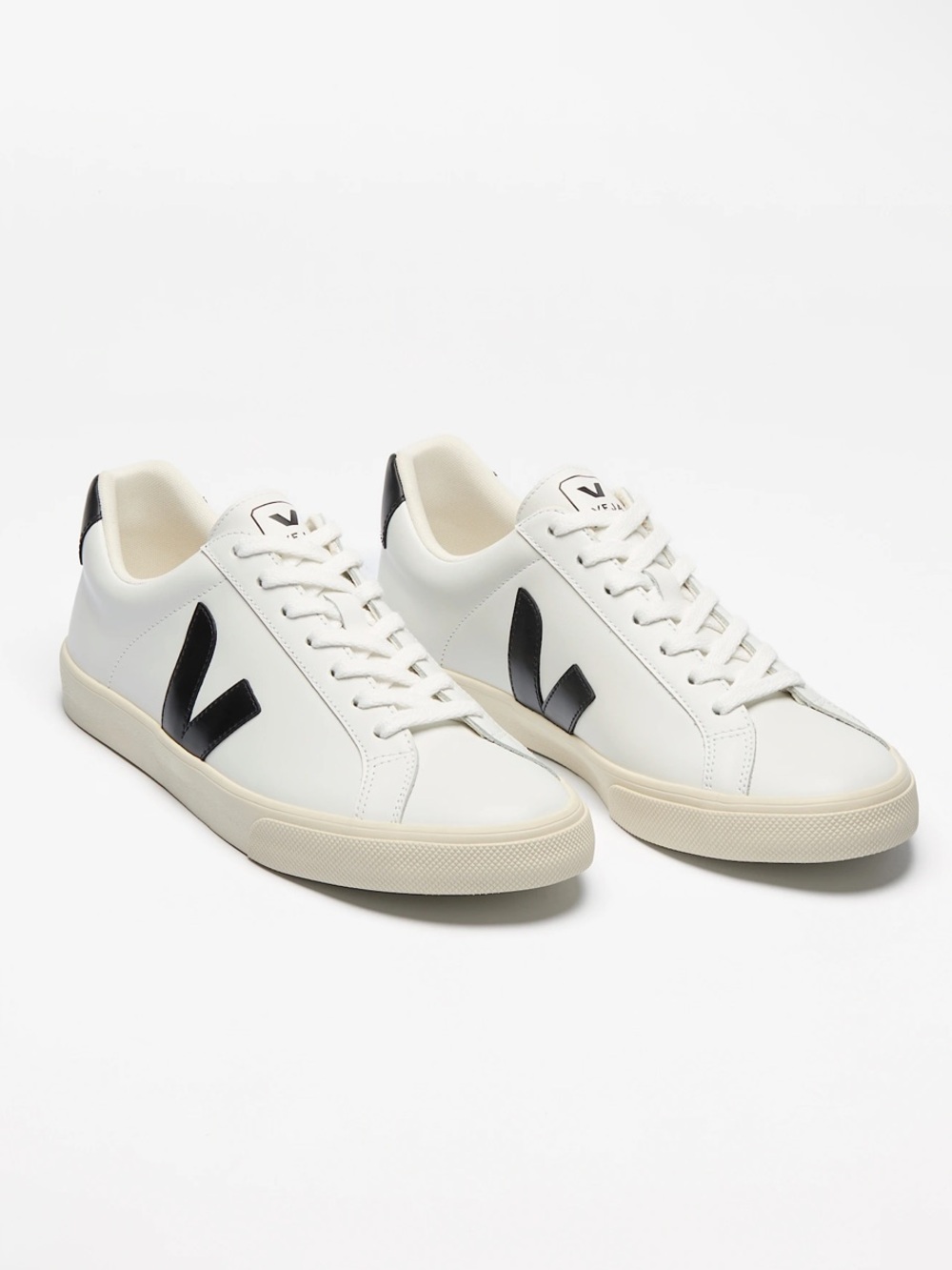 Veja Esplar White Black Leather Sneakers 7